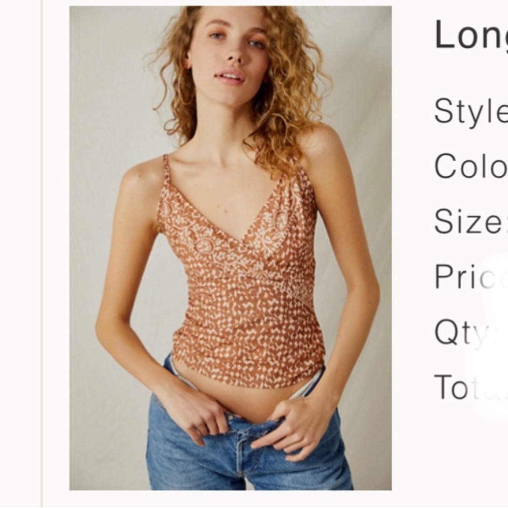 Free people intimate long weekend cami